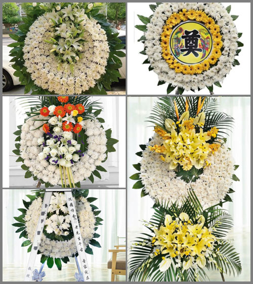 浙江省丽水青田县祯埠乡花圈速递